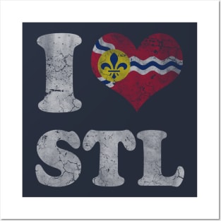 I Heart Flag of St Louis Missouri Posters and Art